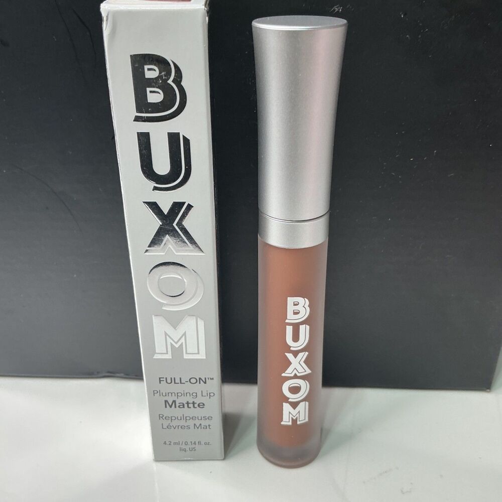 Buxom Full-On Plumping Lip Matte "After Hours" 4.2ml Brown Nude Lip Gloss New